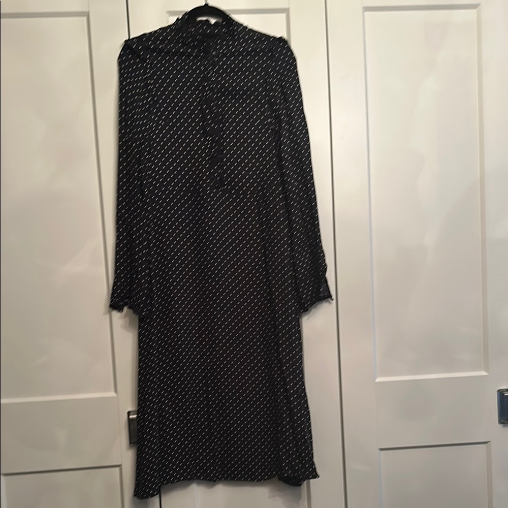 Elegant Black Polka Dot Dress